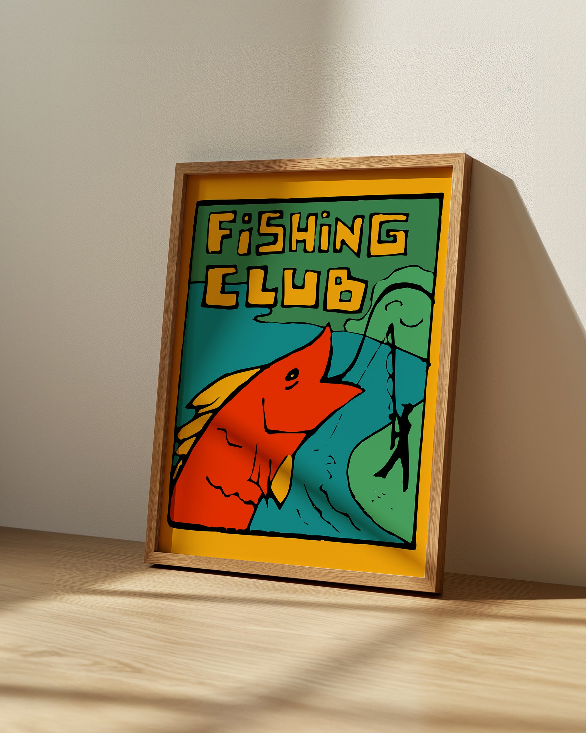 Fishing Club No.1-psoter-wall_art-decor-The Poster Square