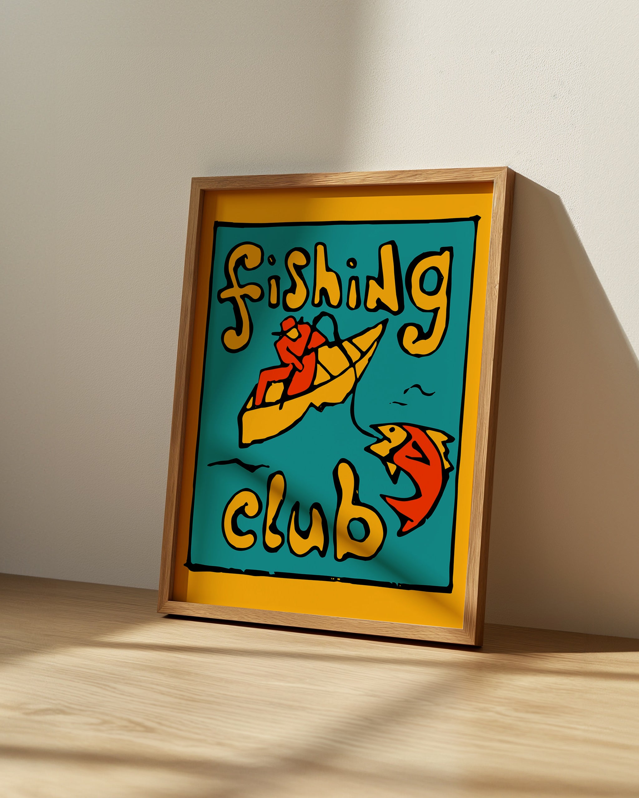 Fishing Club No.2-psoter-wall_art-decor-The Poster Square
