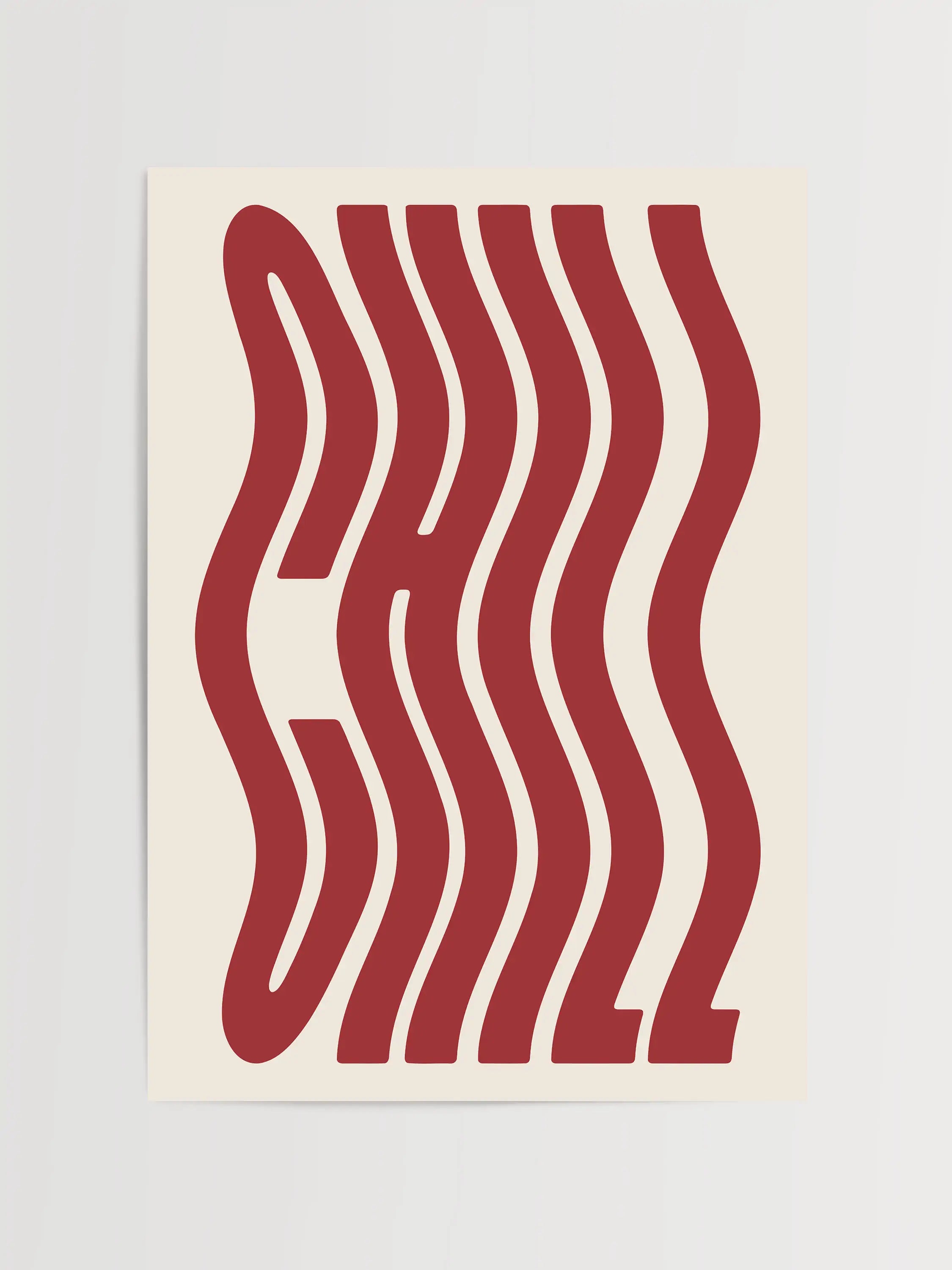 Chill Typografie Print